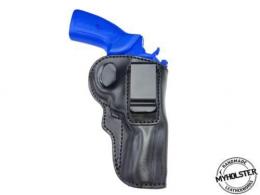 Black Ruger GP100 357 Magnum 4" IWB Inside the Waistband Right Hand Leather Holster - 33MYH106LP_BL