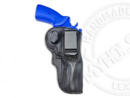 Black Ruger GP-100 4" Right Hand IWB Inside the Waistband Leather Holster - 33MYH106LP_BL