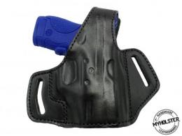 BLACK / RIGHT OWB Thumb Break Leather Belt Holster Fits Glock 43 w/ Crimson Trace - 49MYH105LP_BL BLACK / RIGHT OWB Thumb Break Leather Belt Holster Fits Glock 43 w/ Crimson Trace - 49MYH105LP_BL