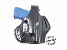 Black For Glock 26/27/33 OWB Thumb Break Leather Belt Holster - 49MYH105LP_BL