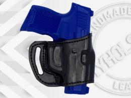 Black Sig Sauer P365 OWB Yaqui Slide Style Right Hand Leather Belt Holster - 4MYH102LP_BL