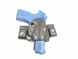 Black / Short Beretta Px4 Storm Type F Full Size 9 mm OWB Snap-on Leather Holster - 4MYH109LP_BL_SH