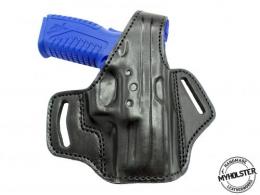 Black Springfield XDM 9mm 3.8" OWB Thumb Break Right Hand Leather Belt Holster - 50MYH105LP_BL