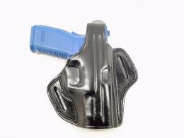 Black THUNDER PRO ULTRA COMPACT 9MM OWB Thumb Break Leather Belt Holster, MyHolster - 50MYH105LP_BL