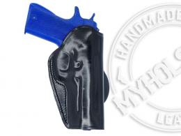BLACK CZ 75 SP-01 Phantom OWB Quick Draw Right Hand Leather Paddle Holster - 55MYH105PD_BL