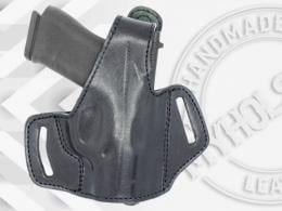 Black / Right For Glock 43X OWB Thumb Break Leather Belt Holster - Choose Your Hand and Color - 5MYH105LP_BL