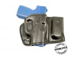 Black Smith & Wesson M&P .40 COMPACT OWB Belt Holster with Mag Pouch Leather - 5MYH107LP_BL