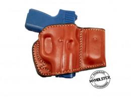 Brown Smith & Wesson M&P .40 COMPACT OWB Belt Holster with Mag Pouch Leather - 5MYH107LP_BR