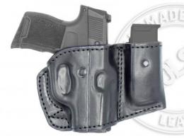Right / Black Bersa Thunder .380 ACP OWB Right Hand Belt Holster with Mag Pouch Leather Holster - 6MYH107LP_BL Right / Black Bersa Thunder .380 ACP OWB Right Hand Belt Holster with Mag Pouch Leather Holster - 6MYH107LP_BL