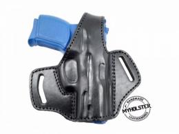 Black / Right CZ 75 Compact OWB Thumb Break Leather Belt Holster- Choose your Hand & Color - 7MYH105LP_BL