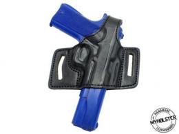 Black SPRINGFIELD ARMORY RONIN OPERATOR 4.5" 9MM 1911 OWB Quick Draw Leather Slide Holster W/Thumb-Break - 8MYH101LP_BL