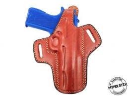Brown / Right Browning 1911 Hi Power 9mm OWB Thumb Break Leather Belt Holster - Pick your Hand & Color - 8MYH105LP_BR