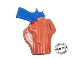 Brown Baer 1911 Boss OWB Open Top Belt Right Hand Leather Holster - 8MYH105OT_BR