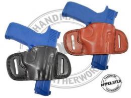 Black Kimber Ultra Covert II 45 3" OWB Quick Draw Leather Belt Holster - 8MYH105SP_BL
