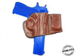Brown 1911 5-Inch Colt, Kimber, Para, Springfield  Belt Holster with Mag Pouch Leather Holster - 8MYH107LP_BR