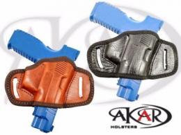 Black BLACK OR BROWN LEATHER QUICK DRAW BELT SLIDE OWB HOLSTER SIGSauer SP2022 - B5103_BL