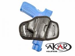 Black BLACK or BROWN LEATHER QUICK DRAW BELT SLIDE OWB HOLSTER Beretta Cougar 8000 - B5103_BL