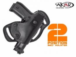 SCCY CPX 1 & CPX 2 Horizontal or Vertical SOB MOB LEATHER BELT HOLSTER, Akar - B5106_BL