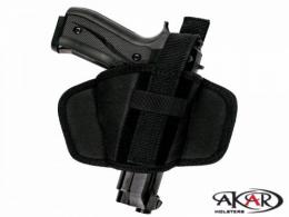 SCCY CPX-2 Leather &  Nylon Thumb Break Pancake Belt Holster, Akar - B_7218_S