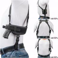 Hi-point 45 4" 5" Nylon Horizontal Shoulder Holster with Double Mag Pouch RH - KA7210S_LG