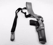Brown Vertical Shoulder Holster for various semi-autos and double action revolvers - MYH115s_SH_ BR