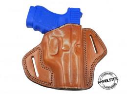 BROWN Walther P99C AS Open Top OWB Right Hand Leather Belt Holster - 17MYH105OT_BR