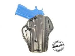 Black Colt Government 1911 5" OWB Open Top Belt Right Hand Leather Holster - 8MYH105OT_BL
