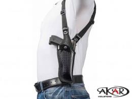 RIGHT / BLACK Walther PPX 9mm, .40 S&W Vertical Shoulder Leather Holster