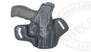 Black Combo / Right Walther PDP Full Size 4" OWB Thumb Break Leather Belt Holster - 65MYH105LP_COMBO