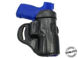 Black Ruger LCP OWB Open Top Cross-draw Leather Holster - 35MYH118LP_BL
