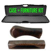 Mossberg Shockwave 590 Turkish Walnut Wood Furniture Kit & Hard Plastic Case - MYH_GRIPWKITwCASE