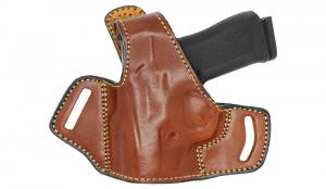 BROWN LEFT H OWB Thumb Break Leather Belt Holster Fits GLOCK 21 - 15MYH105LP_BR_LH