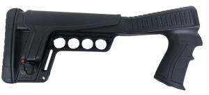 Buttstock Collapsible Stock Mil-Spec Buffer Polymer w/ Cheek Rest Compatible with  T R Imports Imports SESE12228 12GA - MYHP_D17