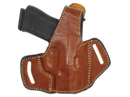 Akar Premium OWB Leather Belt Brown / Right Handed Holster  Secure, Durable & Comfortable Fits Sig Sauer P365 FUSE - 40MYH105LP_BR