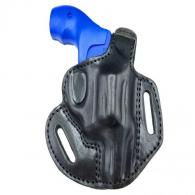 Akar Premium OWB Black Leather Belt Holster Fits Ruger SP101 2.5 - 57MYH105LP_BL