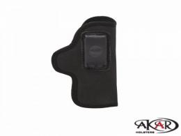 Black Concealed carry IWB holster  inside-the-waistband nylon clip-on  compatible with Smith & Wesson CSX 9mm - IC7224_XS_BL