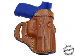 Brown OWB Open Top Cross-draw Leather Holster Compatible w/ Smith & Wesson 6906 - 65MYH118LP_BR