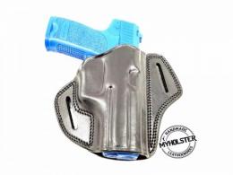 Black WB Open Top Concealable Leather Belt Holster Compatible W/ Canik METE MC9 - 7MYH105OT_BL