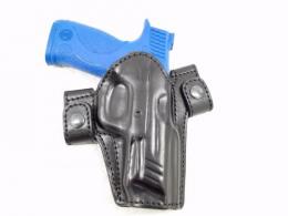 Black OWB Snap-On Leather Open Top Holster Compatible w/ Sig Sauer P226R DAK W/RAILS - 55MYH109LP_BL