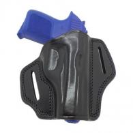 Black OWB Open Top Concealable Leather Belt Holster Compatible W/ Walther PPK/S - 41MYH105OT_BL