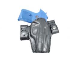 Black OWB Snap-On Leather Open Top Holster Compatible w/ Walther PPK/S - 41MYH109LP_BL