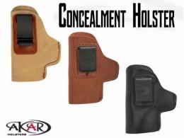 Black IWB CCW leather Holster Left Hand Inside-the-Pants Clip-On Compatible with Beretta 92FS Compact - IC5124_LG_BL_LH