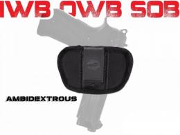 AMBIDEXTROUS IWB / OWB / SOB Holster Clip-On / Belt Slide, Ambidextrous Compatible w/ For Glock 43X - IC7246_LG