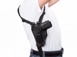 Left Vertical Carry Shoulder Holster , Nylon Holster, Thumb Break Compatible w/ Kimber Ultra Raptor II .45 - KA7207_LG_LH