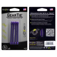 Gear Tie 3"-Purple 4pk - GT3-4PK-23