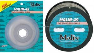 Malin 7X7 Stainless Steel Cable, 270 LB Test, 30', Natural Finish