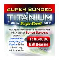 Titanium Single Strand Leader With Ball Bearings - 12/80TTS