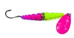 Mack's Lure Wedding Ring Classic Original Spinner, #6 Hook, 48" Leader, Hot Pink Blade/Yellow Chartreuse/Hot Pink Bead (02