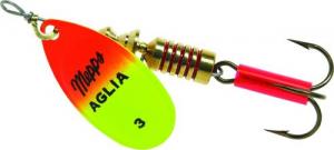 Mepps Aglia Spinners- Plain- Sizes #3, #4, And #5 Hoc Hot Org/Cht 1/4 Oz - B3 HOC