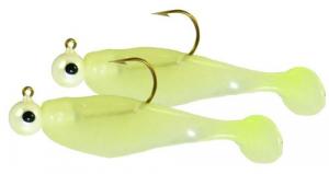 Texas Tackle Factory Double Shad Rig Glo White 1/16oz - DSS16P-8